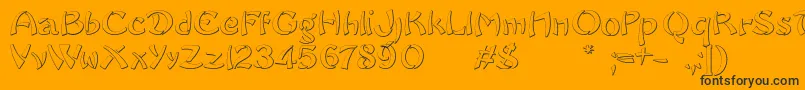 SayonaraBeveledFree Font – Black Fonts on Orange Background