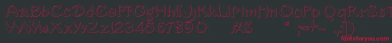 SayonaraBeveledFree Font – Red Fonts on Black Background