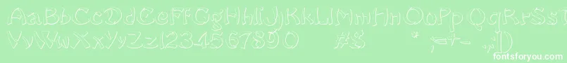 SayonaraBeveledFree Font – White Fonts on Green Background