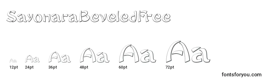 SayonaraBeveledFree Font Sizes