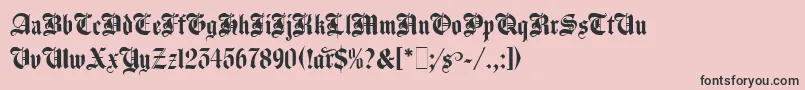 AgincourtLetPlain.1.0 Font – Black Fonts on Pink Background