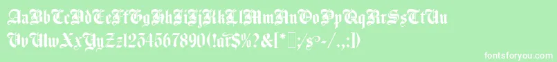 AgincourtLetPlain.1.0 Font – White Fonts on Green Background