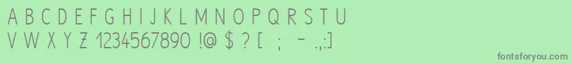 フォントHype – 緑の背景に灰色の文字