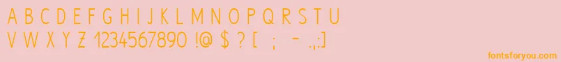 Hype Font – Orange Fonts on Pink Background