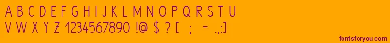 Hype Font – Purple Fonts on Orange Background