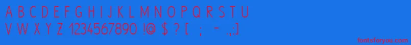 Hype-fontti – punaiset fontit sinisellä taustalla
