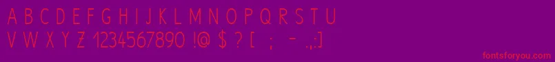 Hype Font – Red Fonts on Purple Background