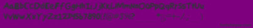 CandycrayonCopy-Schriftart – Schwarze Schriften auf violettem Hintergrund