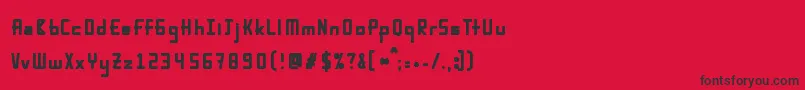 フォントKarpowbold – 赤い背景に黒い文字