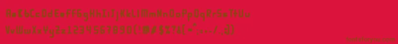Karpowbold Font – Brown Fonts on Red Background