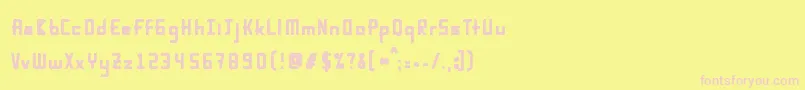 Karpowbold Font – Pink Fonts on Yellow Background