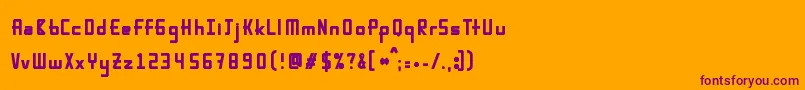 Karpowbold Font – Purple Fonts on Orange Background