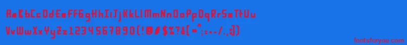 Karpowbold Font – Red Fonts on Blue Background