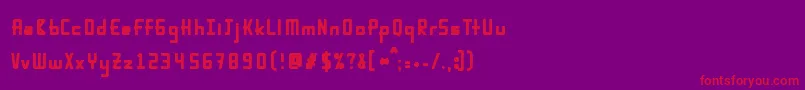 Karpowbold Font – Red Fonts on Purple Background