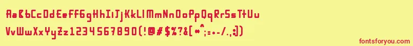 Karpowbold Font – Red Fonts on Yellow Background