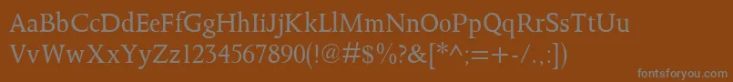Шрифт Octavianmt – серые шрифты на коричневом фоне