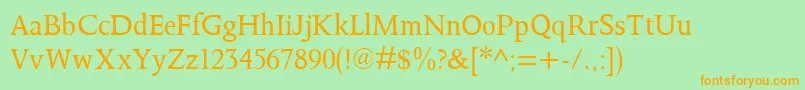 Octavianmt Font – Orange Fonts on Green Background