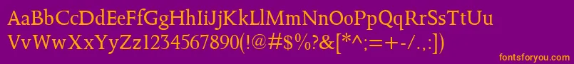 Octavianmt Font – Orange Fonts on Purple Background