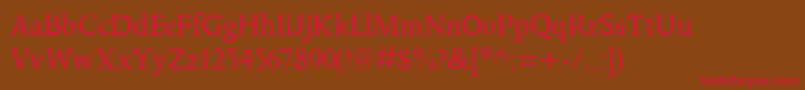 Octavianmt Font – Red Fonts on Brown Background