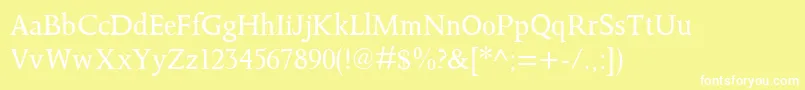 Octavianmt Font – White Fonts on Yellow Background
