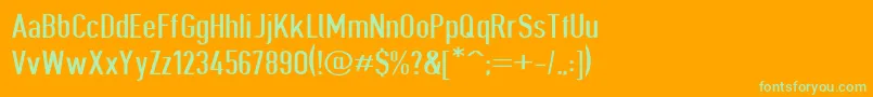 fuente Giveahootbkext – Fuentes Verdes Sobre Fondo Naranja