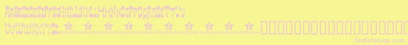 Hyerba Font – Pink Fonts on Yellow Background