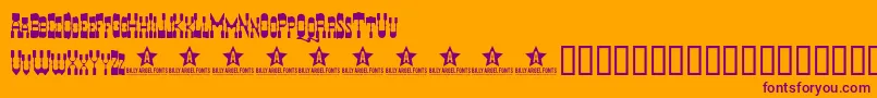 Hyerba Font – Purple Fonts on Orange Background
