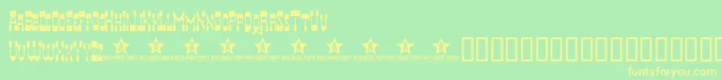 Hyerba Font – Yellow Fonts on Green Background