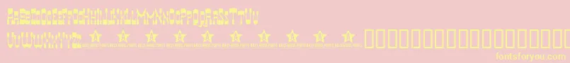 Hyerba Font – Yellow Fonts on Pink Background