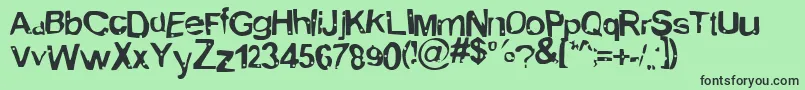 AlienMarksmanregular Font – Black Fonts on Green Background