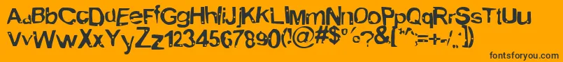 AlienMarksmanregular Font – Black Fonts on Orange Background