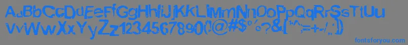 AlienMarksmanregular Font – Blue Fonts on Gray Background