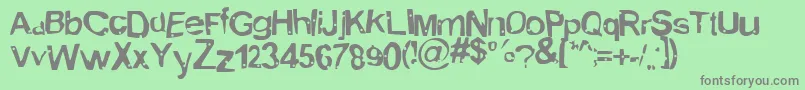 AlienMarksmanregular Font – Gray Fonts on Green Background