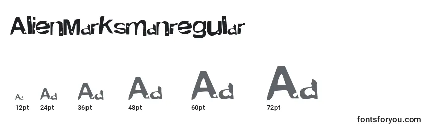 AlienMarksmanregular Font Sizes