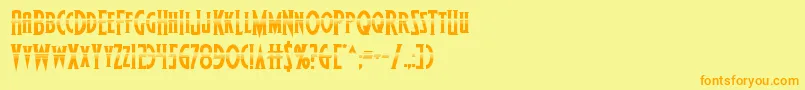 Wolfsbane2iihalf Font – Orange Fonts on Yellow Background