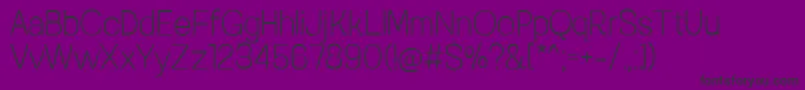 AustralSansStampThin Font – Black Fonts on Purple Background