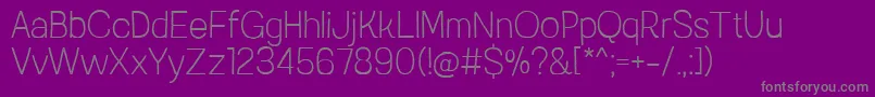 AustralSansStampThin Font – Gray Fonts on Purple Background