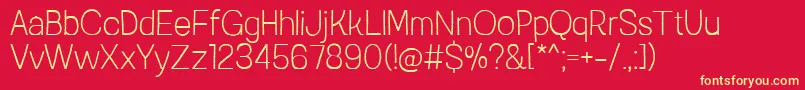 AustralSansStampThin Font – Yellow Fonts on Red Background