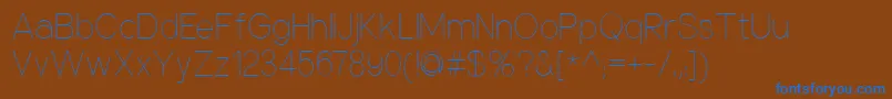 NuorderThin Font – Blue Fonts on Brown Background