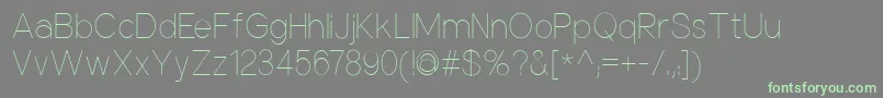 NuorderThin Font – Green Fonts on Gray Background