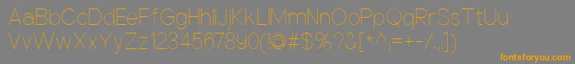 NuorderThin Font – Orange Fonts on Gray Background