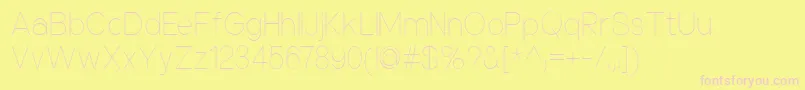 NuorderThin Font – Pink Fonts on Yellow Background