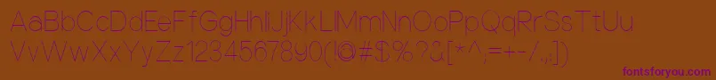 NuorderThin Font – Purple Fonts on Brown Background