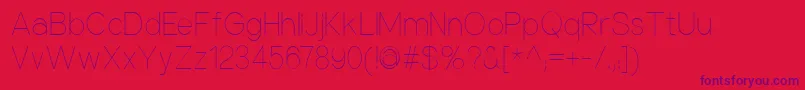 NuorderThin Font – Purple Fonts on Red Background