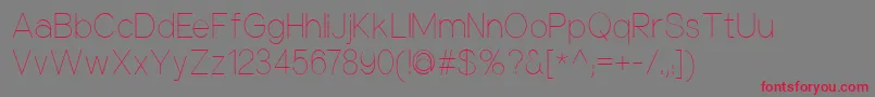 NuorderThin Font – Red Fonts on Gray Background