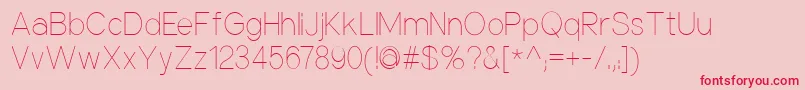 NuorderThin Font – Red Fonts on Pink Background