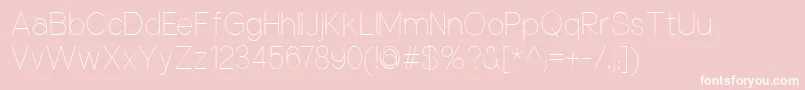NuorderThin Font – White Fonts on Pink Background