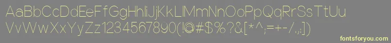 NuorderThin Font – Yellow Fonts on Gray Background