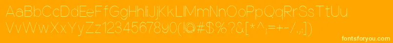 NuorderThin Font – Yellow Fonts on Orange Background