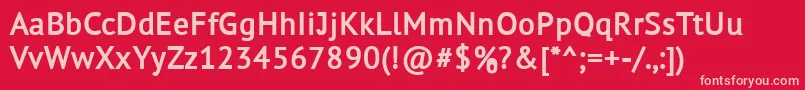 Sheepsansbold Font – Pink Fonts on Red Background